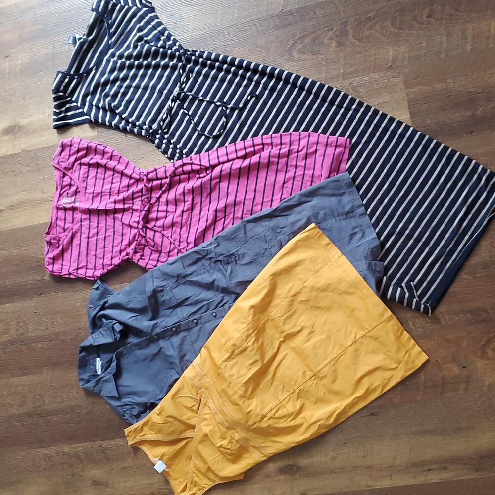 Motherhood Maternity Dress Set - Yellow, Gray, Pink, Black